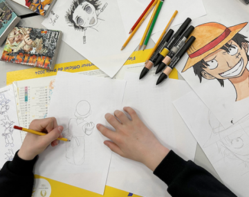 dessin mangas avec mains enfants polyèdre seynod annecy