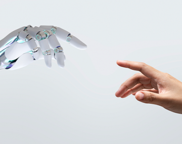 main de robot et main humaine polyèdre seynod annecy